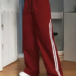 TABADTOD Women Striped Relaxed Fit Easy Wash Mid-Rise Trousers-image-71