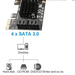 Etzin PCIe SATA Card 4 Port,PCI Express to SATA 3.0 Ports Expansion Controller Boot as System Disk for Desktop PC Support SSD and HDD with Low Profile Bracket-(EPL-752PC) image 4