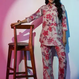 Libas Printed Shirt With Palazzos Co-Ords-image-48