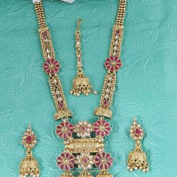 Anouk Gold-Plated AD Kundan Studded & Beaded Jewelley Set-image-86
