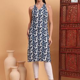 Anouk Rustic Selection Of 2 Floral Printed V-Neck Straight Kurtas-image-47
