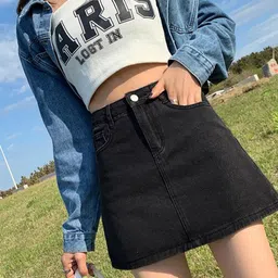 StyleCast Denim Mini Skirt-image-82