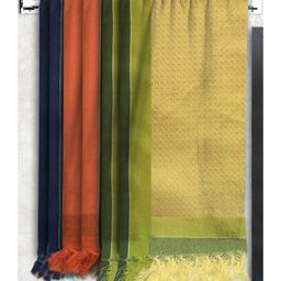 Athom Living 100% Cotton Bath Towel Waffle Border Pack Of 6 - Multicolour-image-90