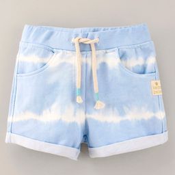 Little Kangaroos Mid Thigh Shorts Placement Print - Blue-image-32