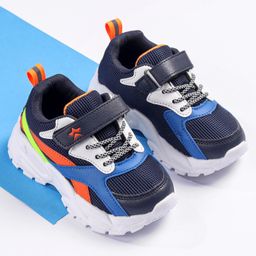 Cute Walk by Babyhug Colour Blocked Velcro Closure Sneakers - Blue-picture-16