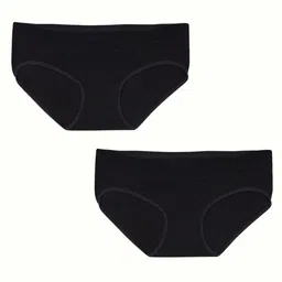 TUMMY Pack Of 2 Bamboo Cotton Period Panties Set - Black-picture-26
