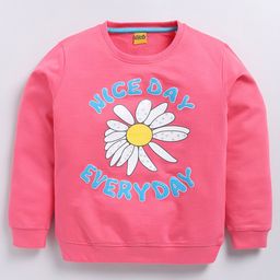 Kidcity Full Sleeves Typography Printed Sweatshirt - Deep Pink-image-25