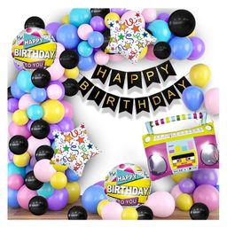 Bubble Trouble Theme Birthday Decoration Combo Multicolour Balloon Decoration Kit | Kids Birthday Decorations Items | Latex Foil Balloon - Pack of 53-image-31