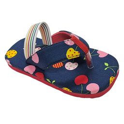 yoyo Cherries Designed Flip Flops - Blue-image-30