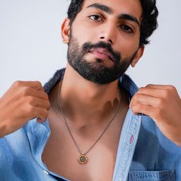 SWASHAA Men Silver-Plated Stainless Steel Atlas Circular Shaped Pendant With Chain-10