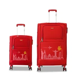 Timus Set Of 2 Salsa Plus Soft Luggage Printed Trolley Bag-50