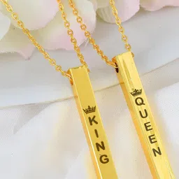 MEMOIR Gold-Plated King & Queen Pendants with Chains-picture-40