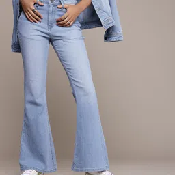 The Roadster Life Co. Women Skinny Flared High-Rise Light Fade Stretchable Jeans-picture-44