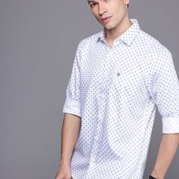 Allen Solly Pure Cotton Classic Fit Ethnic Motifs Printed Casual Shirt-image-86