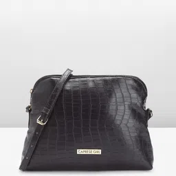 Caprese Textured Leather Sling Bag-image-60