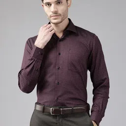 Blackberrys Checked India Slim Fit Pure Cotton Formal Shirt-image-41