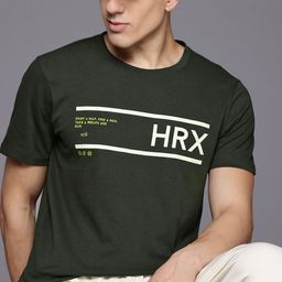 HRX by Hrithik Roshan Men Brand Logo Printed T-shirt-image-81