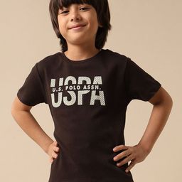 u.s. polo assn. kids Uspa Kids Boys Pure Cotton Brand Printed T-shirt-picture-16