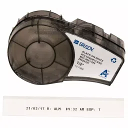 BRADY Continuous Label Roll Cartridge 1/2 inch 21 ft White, 18CA35-40