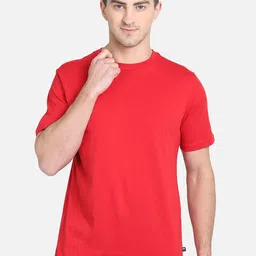PROTEENS Men Red Solid Round Neck T-shirt-picture-17