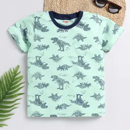 MIMINO Boys Floral Printed Applique T-shirt-image-8