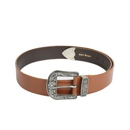 Aditi Wasan Men Tan Brown Solid Leather Belt-image-13