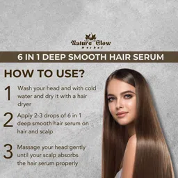 Nature Glow Herbal 6-In-1 Deep Smooth Hair Serum- 60 ml image 4
