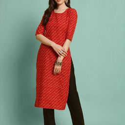 Ethnic basket Women Multicoloured Poly Crepe Kurta Sets-picture-44