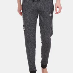 U.S. Polo Assn. Men Charcoal Grey Self-Design Lounge Joggers-image-65