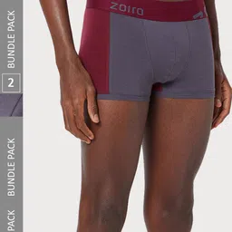 Zoiro Men Pack Of 2 Colourblocked Cotton Trunk-picture-25