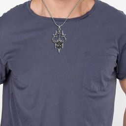 RV Jewels Unisex Stainless Steel Silver-Plated Contemporary Pendants with Chains-image-10