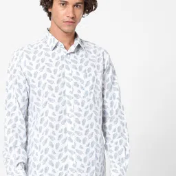 Celio Men White Printed Casual Shirt-image-79