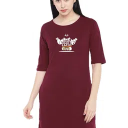 Moda Rapido Print Cold-Shoulder T-shirt Dress-image-90