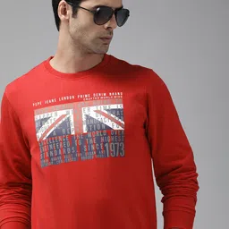 Pepe Jeans Men Red Printed Sweatshirt-picture-5