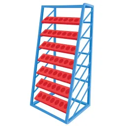Rimsha Tool Holder Trolley with 70 Pockets 4 Inch (10.16 cm) Wheel Size 800x600x1500 mm Mild Steel for Industrial Use-29