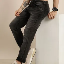HERE&NOW Men Slim Fit Light Fade Stretchable Jeans-image-28