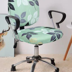 Cortina Set Of 6 Green & White Floral Chair Covers-12