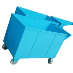 Rimsha Material Handling Trolley 4 Inch (10.16 cm) Wheel Size 900x600x750 mm Mild Steel for Industrial Use-10