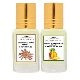 Menjewell Set Of 2 Chandan-E-Khaas & Juicy Pineapple Attar-3