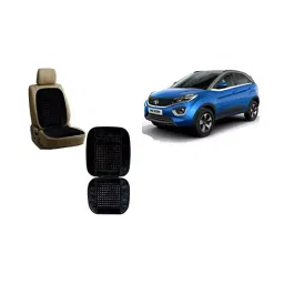 Auto Pearl Car Wooden Bead Seat Cushion with Velvet Border Compatible for Tata Nexon - Set of 2 Pcs-image-99
