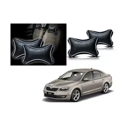 Auto Pearl Black Dots CV Car Neck Rest Pillow Compatible for Skoda Octavia-image-69