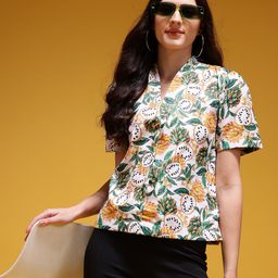 HERE&NOW Floral Print Tropical Top-23