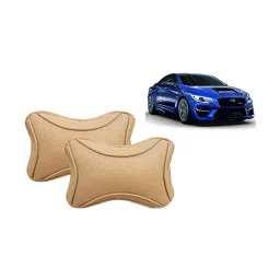 Auto Pearl Beige Dots CV Car Neck Rest Pillow Compatible for Subaru WRX-image-41