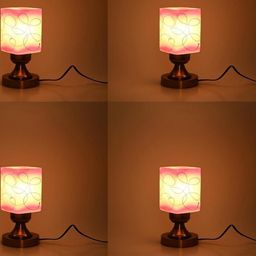 SOMIL Pack of 4 Printed Glass Table Lamp-image-71
