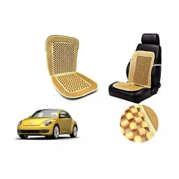 Auto Pearl Car Wooden Bead Seat Cushion with Beige Velvet Border Compatible for Volkswagen Beetle-image-71