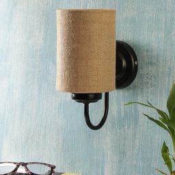 Devansh Beige Solid Contemporary Jute Wallchiere-7