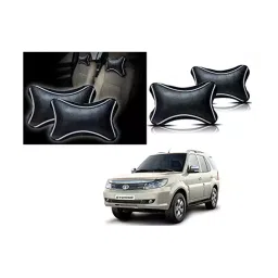 Auto Pearl Black Dots CV Car Neck Rest Pillow Compatible for Tata Safari Storme-image-41