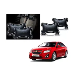 Auto Pearl Black Dots CV Car Neck Rest Pillow Compatible for Chevrolet Cruze-45
