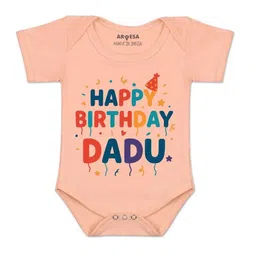 arvesa Happy Birthday Dadu Printed Romper-picture-2