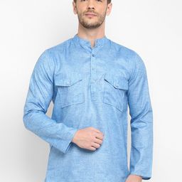 Hangup Men Blue Kurta-41